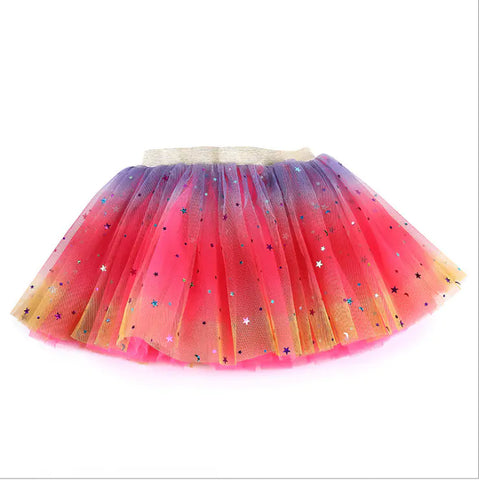 Children's Tulle Rainbow Skirt with Star Design Frugal Finds Galore