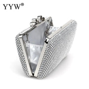 Silver Glitter Evening Clutch Purse for Women Frugal Finds Galore