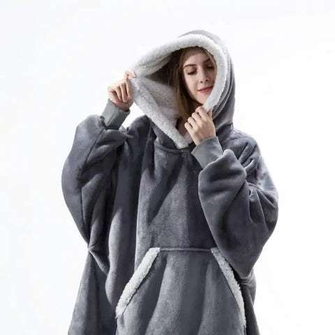 Oversized Hoodie Blanket With Sleeves Sweatshirt Frugal Finds Galore