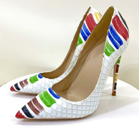 Fashionable Pointed Toe Color Block High Heels Frugal Finds Galore
