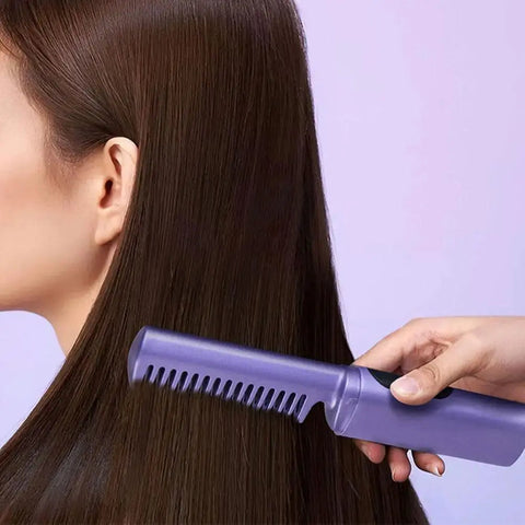 Portable 2-In-1 Hair Straightener Comb Frugal Finds Galore