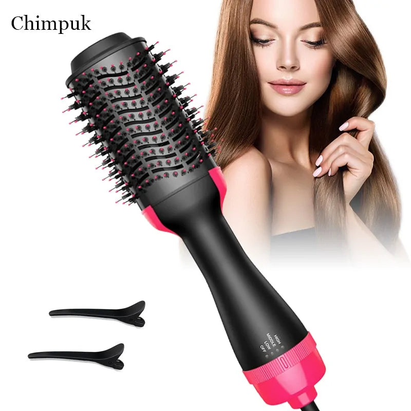 Electric Ion 2 in 1 Dryer Straightener Curler Brush