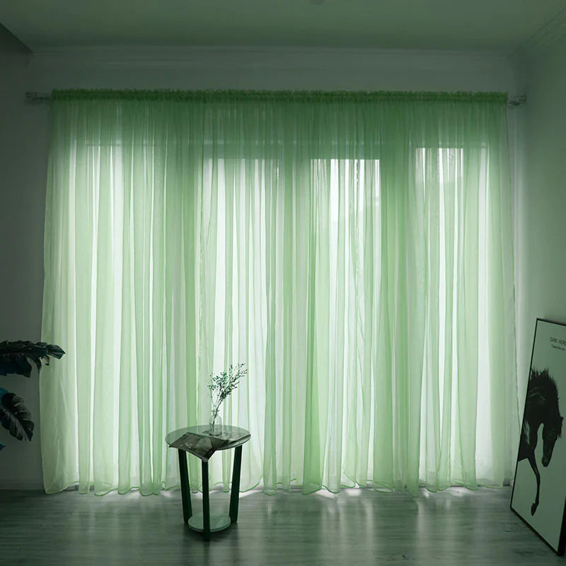 Solid Color Gauze Curtain