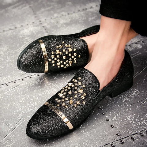 Men's Diamond Rhinestones Loafers Frugal Finds Galore