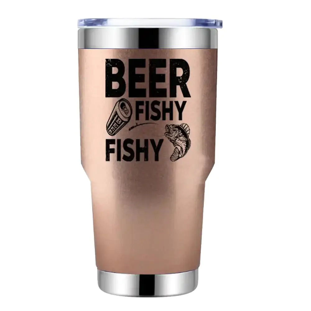 "Beer Fishy Fishy" Insulated Vacuum Sealed Tumbler