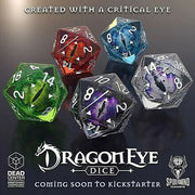 Colorful Dragon Eye Crystal Dice Set with Polygonal Design Frugal Finds Galore