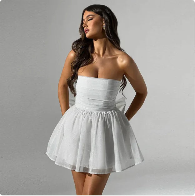 LuxeLace Back Bow Dress