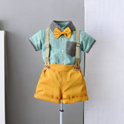 Boys' Fashion Short-Sleeve Shirt and Overalls Set Frugal Finds Galore