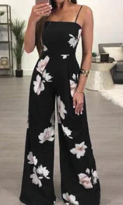Summer Floral Backless Jumpsuit with Tie Straps Frugal Finds Galore