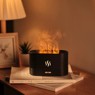 USB Flame Essential Oil Diffuser 180ML Ultrasonic Aroma Humidifier Frugal Finds Galore