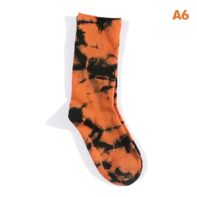 Women Tie-Dye Tube Socks