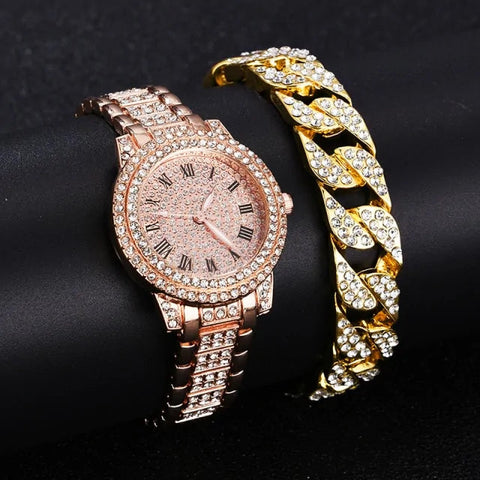 Diamond Crystals Watch and Bracelet Set Frugal Finds Galore