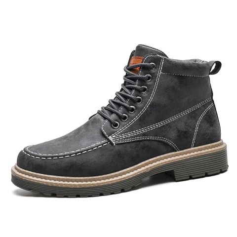 Men's Retro Fashion Casual Leather Tooling Boots Frugal Finds Galore
