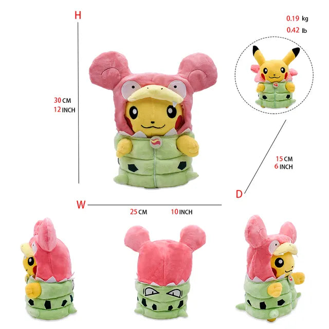 24 Pcs Pokemon Pikachu Cosplay Toys Charizard Snorlax Garchomp Tyranitar Hydreigon Anime Stuffed Plush Cartoon Peluche Dolls