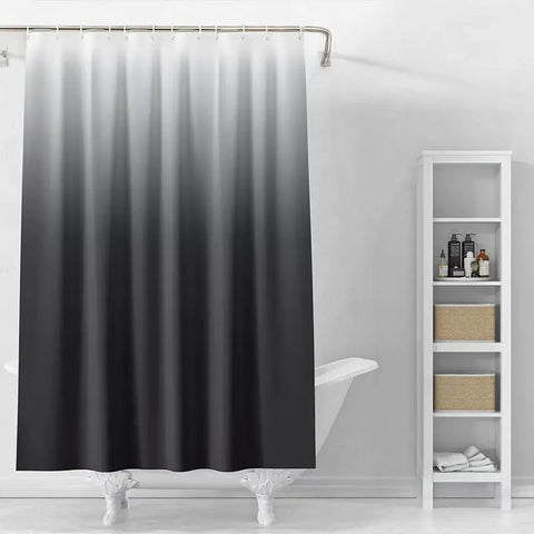 Gradual Color Shower Curtain Set with 12 Hooks Frugal Finds Galore