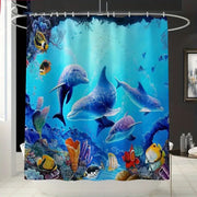 3D Ocean Underwater Shower Curtain & Bath Mat Set Frugal Finds Galore