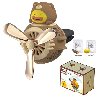 Cartoon Pilot Car Air Freshener with Rotating Propeller Frugal Finds Galore