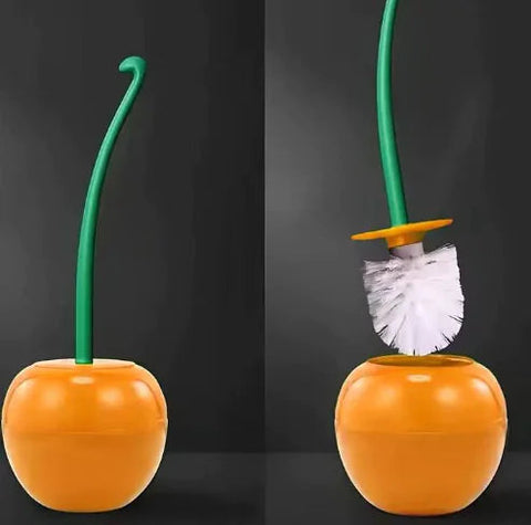 Cherry Toilet Brush Set - Plastic Cleaning Tool (One Set) Frugal Finds Galore