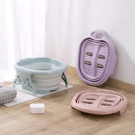 Folding Foot Soaking Basin with Massage Function Frugal Finds Galore
