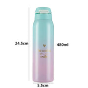 Gradient Color Double-Wall Stainless Steel Thermos Cup Frugal Finds Galore