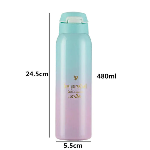 Gradient Color Double-Wall Stainless Steel Thermos Cup Frugal Finds Galore