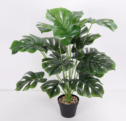 Artificial Flower Green Plant Monstera Frugal Finds Galore