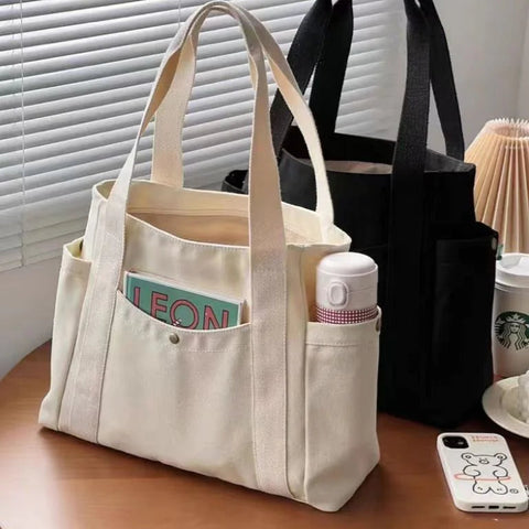 Canvas Tote Bag for Women - Large Capacity Shoulder Bag Frugal Finds Galore