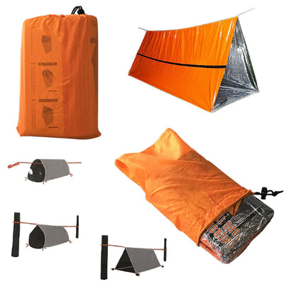 Outdoor Emergency Camping Tent with Sleeping Bag Frugal Finds Galore