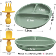 BPA Free Silicone 3-Piece Children's Feeding Set Frugal Finds Galore