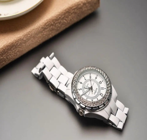 Fashion Round Dial Diamond Women's Watch Frugal Finds Galore