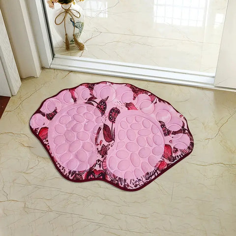 Cobblestone Patterned Non-Slip Bathroom Rug 39x59CM Frugal Finds Galore