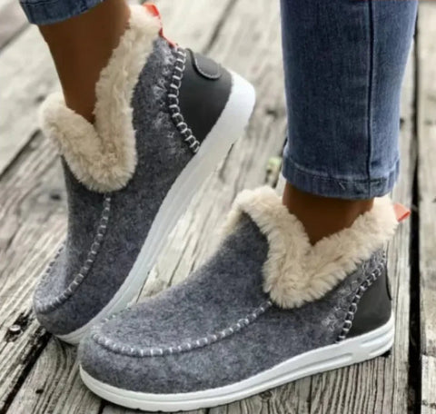 Fleece-lined Plush Warm Cotton Shoes, Plus Size Frugal Finds Galore