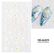 3D Hollow White Bridal Lace Butterfly Nail Stickers Frugal Finds Galore