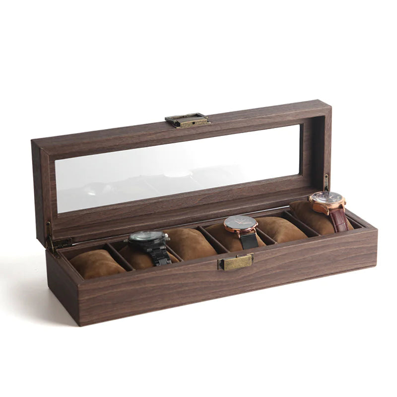 Wood Grain Watch Box, 2 - 12 Sizes