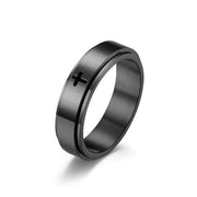 Minimalist Cross Rotatable Stainless Steel Ring Frugal Finds Galore