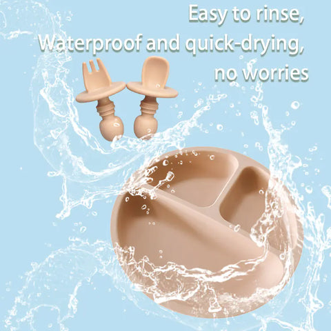 BPA Free Silicone 3-Piece Children's Feeding Set Frugal Finds Galore