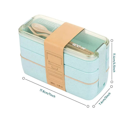 3-in-1 Bento Box Set with Utensils and Dividers Frugal Finds Galore