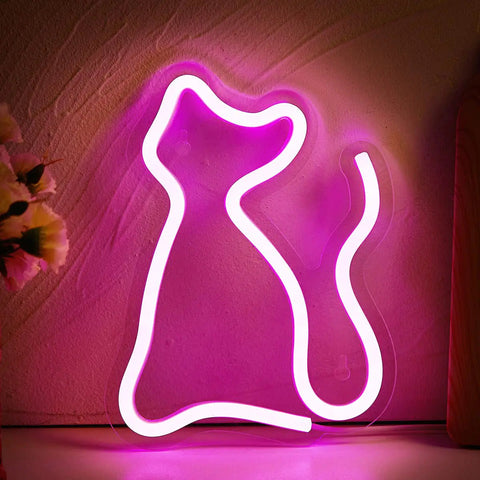 LED Neon Cat Wall Decor for Indoor/Outdoor Lighting Frugal Finds Galore