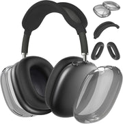 [3 Pack] TPU Case Cover for AirPods Max Headphones Clear Soft TPU Ear Cups Cover/Ear Pad Case Cover/Headband Cover for AirPods Max for Apple AirPods Max (2024/2020) (USB-C) (Clear Black) Frugal Finds Galore