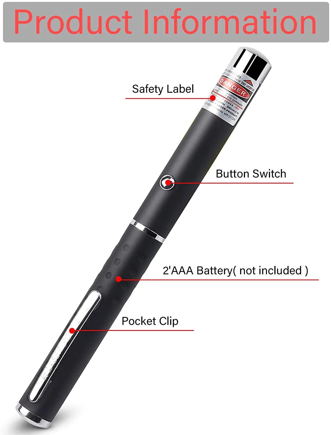 3 Packs 900Mile Laser Pointer Pen