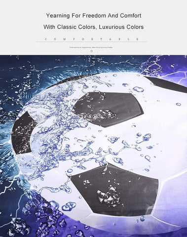 3pcs Football Printed Duvet Cover Set for All Seasons Frugal Finds Galore