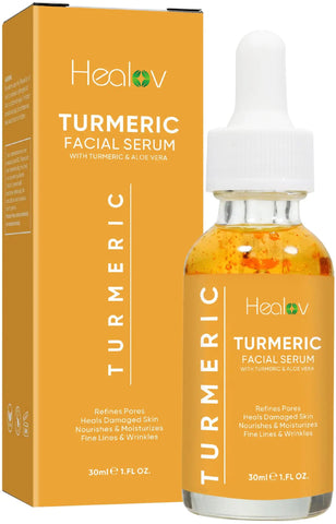 Turmeric Serum for Face & Body - All Natural Turmeric Skin Brightening Serum for Dark Spots - Turmeric Facial Repair Serum Cleanses Skin Fights Acne Evens Tone Minimizes Pores - Pure Turmeric Oil Frugal Finds Galore