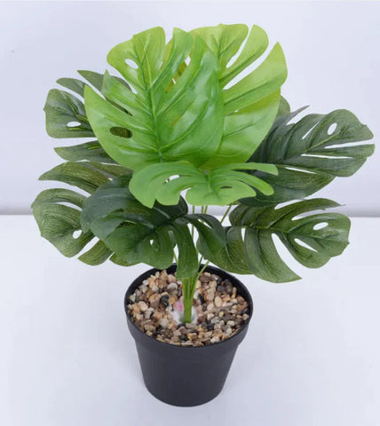 Artificial Flower Green Plant Monstera Frugal Finds Galore