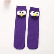 Knee-length Doll Socks with Big Eyes Design Frugal Finds Galore