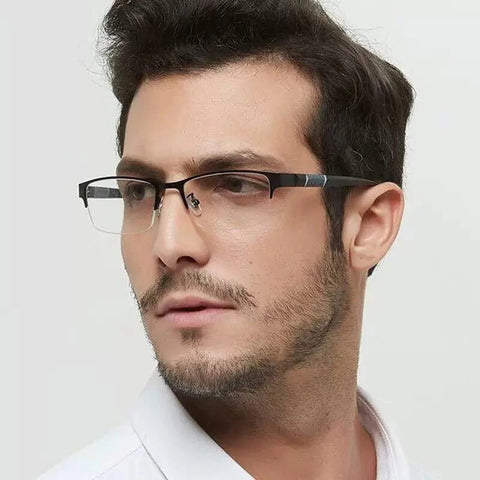 Unisex Anti Blue Rays Computer Glasses: Alloy Half Frame Blue Light Coating Eyewear Frugal Finds Galore