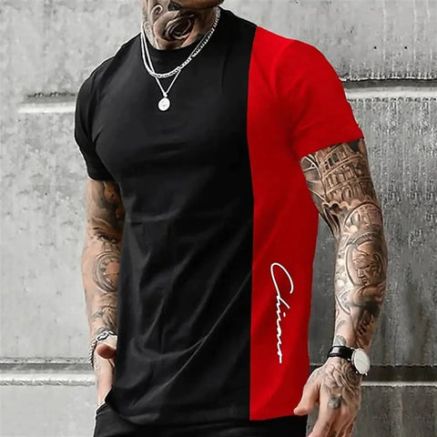 Plus Size Color Block Oversized T-Shirts for Men Frugal Finds Galore