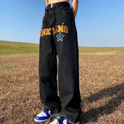 Retro American Hip-Hop Wide Leg Jeans Frugal Finds Galore