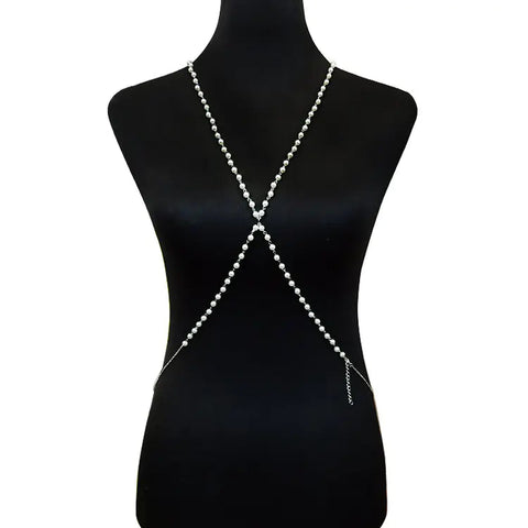 Pearl Body Chain with Back Chain Frugal Finds Galore