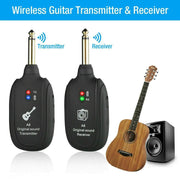 UHF Guitar Wireless System Transmitter+Receiver Built In Rechargeable Battery Frugal Finds Galore