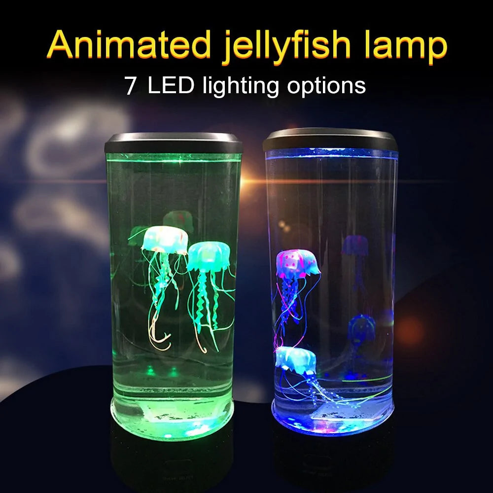 Color Changing LED Jellyfish Night Light with USB Charging